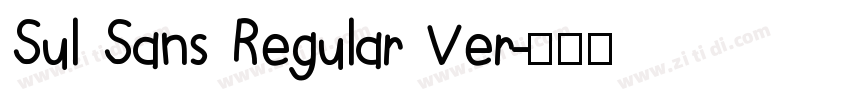 Sul Sans Regular Ver字体转换